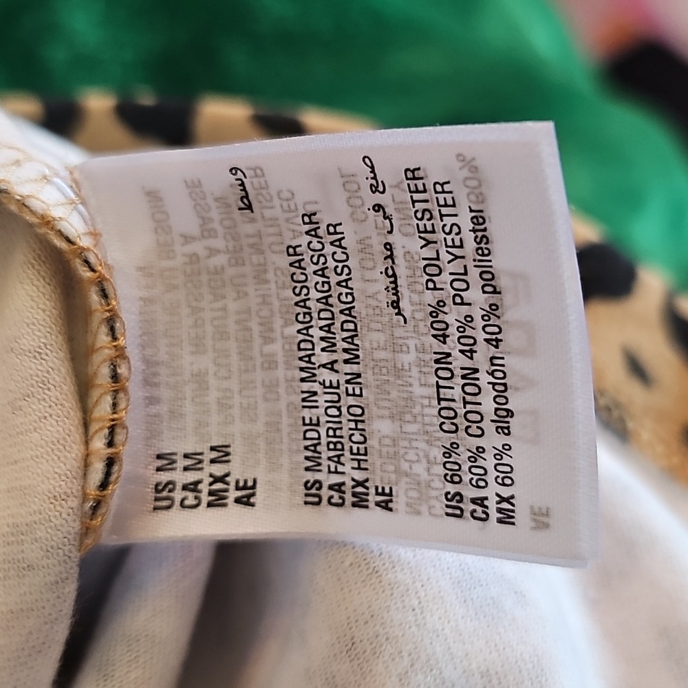 Karen Scott Leopard Print Top Size M - Picture 5 of 5